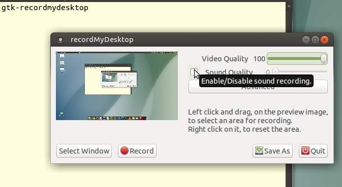 GTK-recordMyDesktop